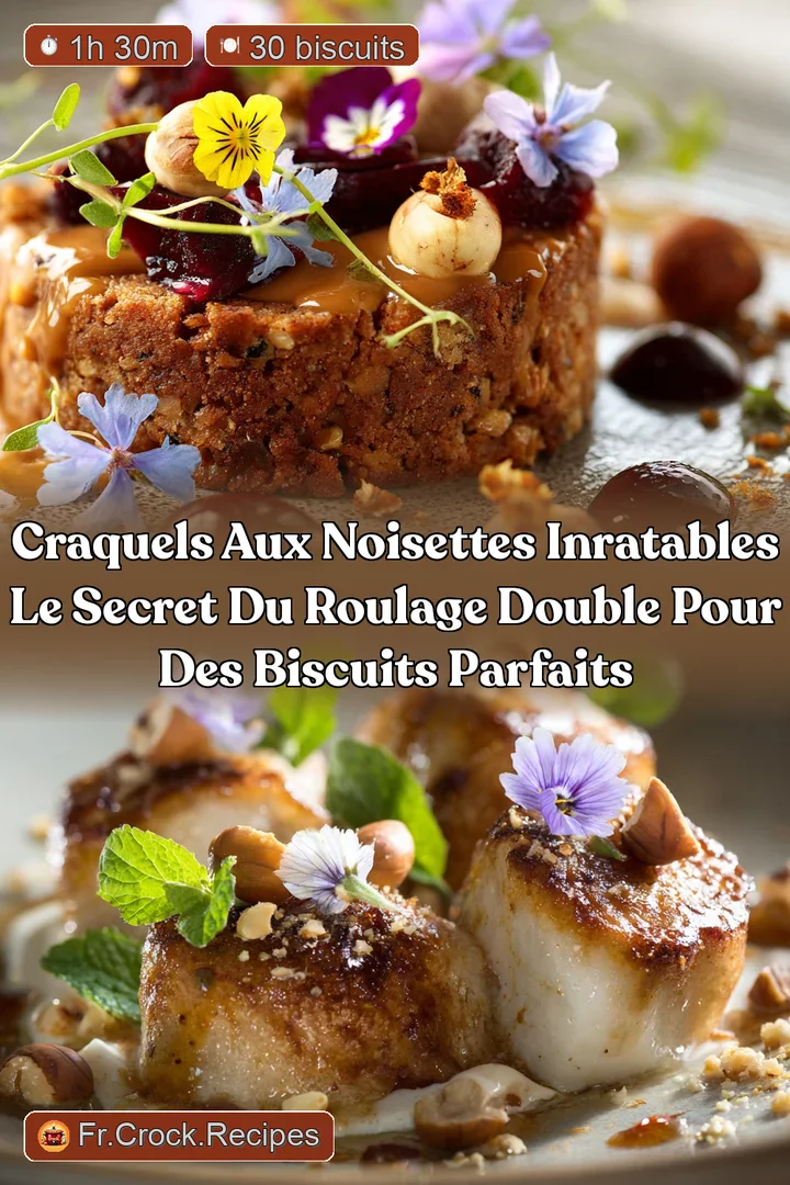 Craquels aux noisettes inratables le secret du roulage double pour des biscuits parfaits