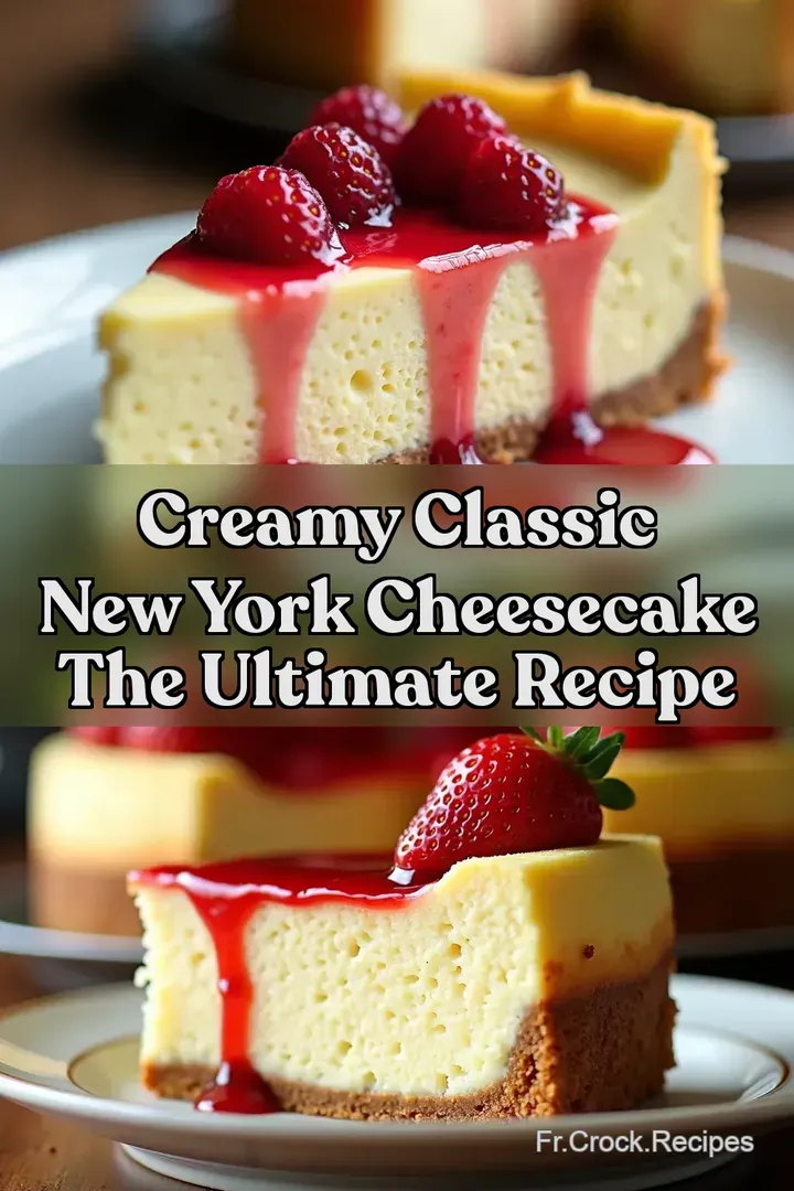 Creamy Classic New York Cheesecake The Ultimate Recipe