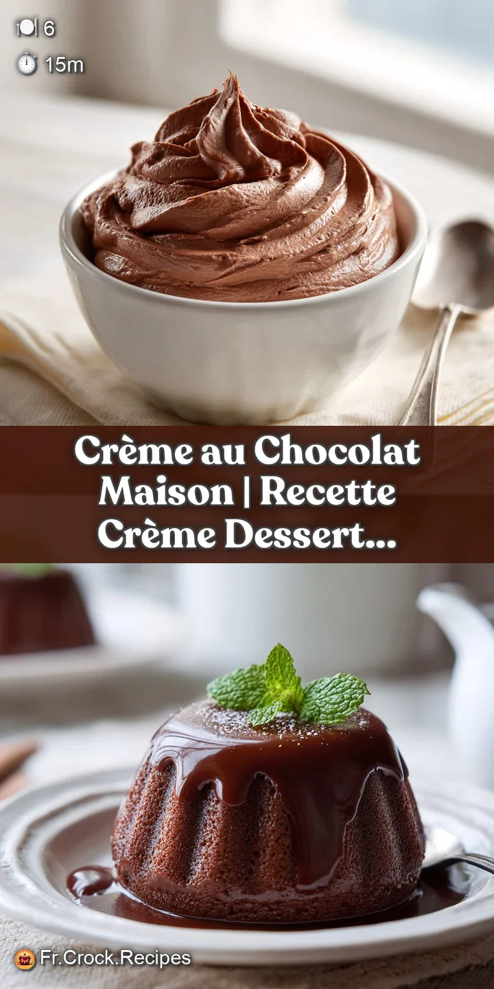 Rich, dark chocolate dessert with a velvety smooth texture, a spoon gently breaking the surface.