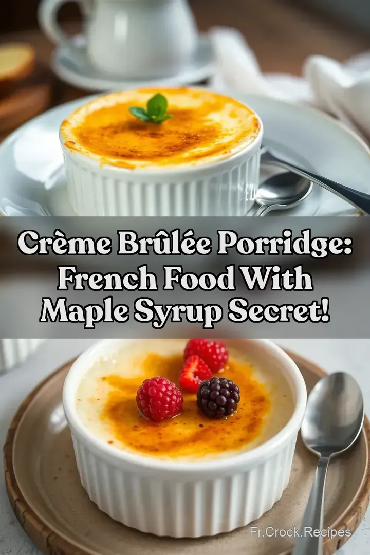 Cr&egrave;me Br&ucirc;l&eacute;e Porridge: French Food With Maple Syrup Secret!