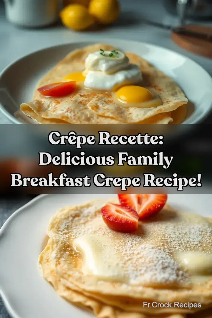 Cr&ecirc;pe Recette: Delicious Family Breakfast Crepe Recipe!