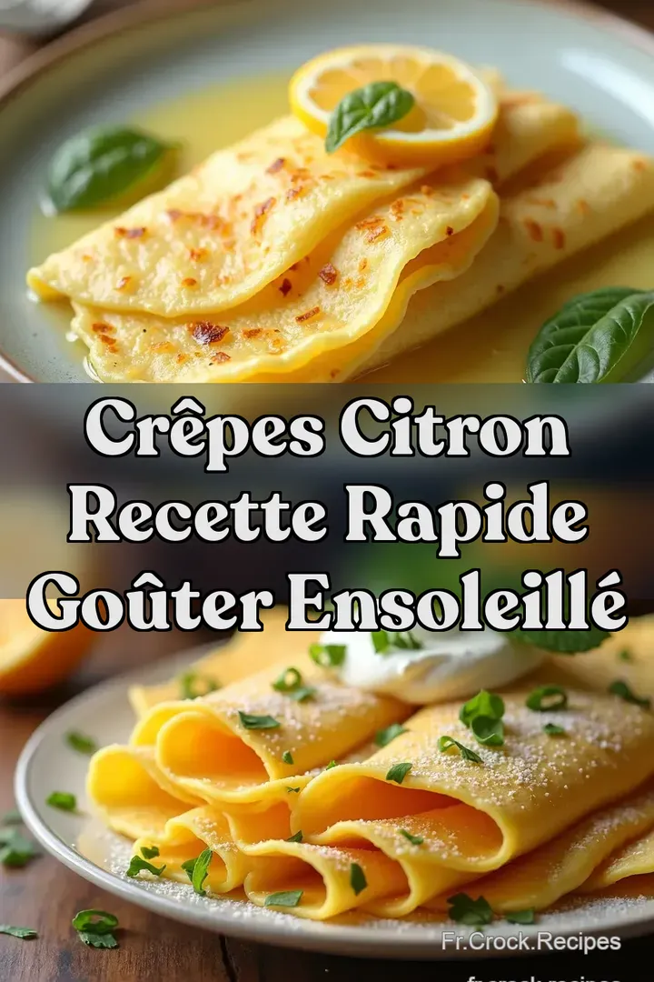 Cr&ecirc;pes Citron Recette Rapide Go&ucirc;ter Ensoleill&eacute;