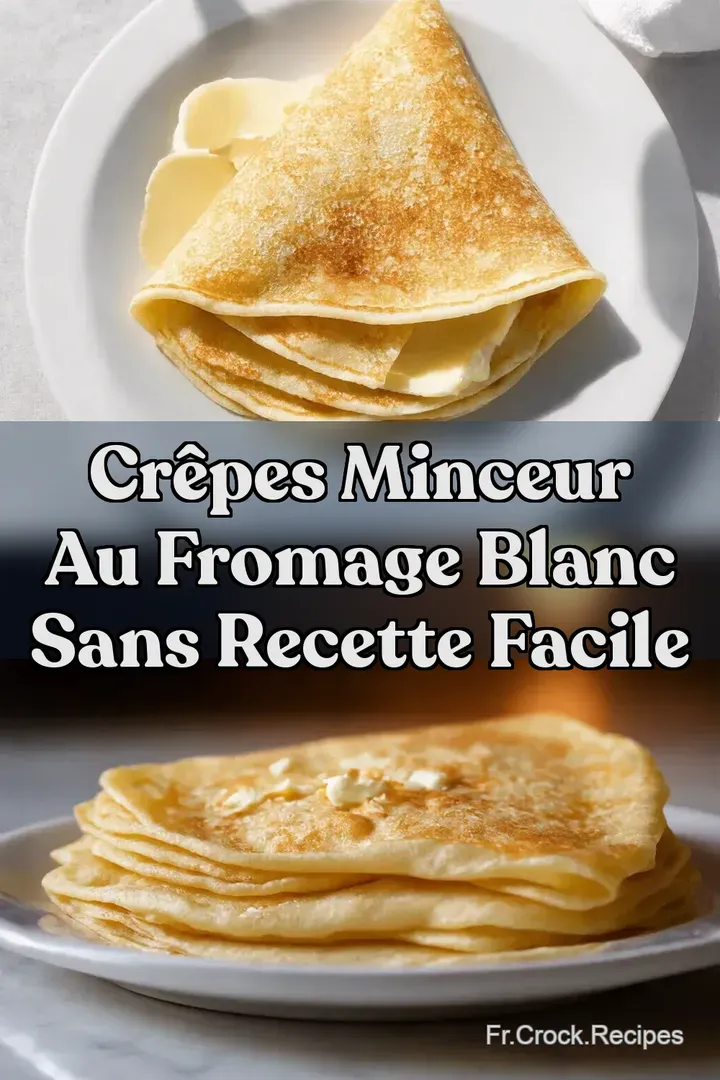 Cr&ecirc;pes Minceur au Fromage Blanc Sans Recette Facile