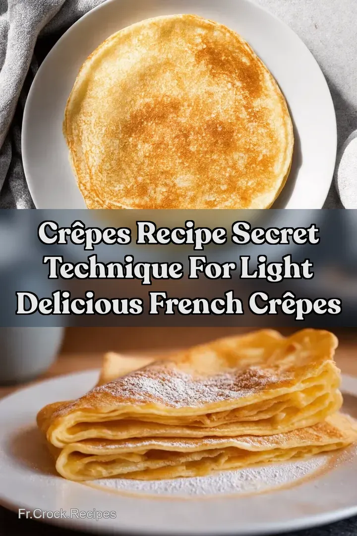 Cr&ecirc;pes Recipe Secret Technique for Light Delicious French Cr&ecirc;pes