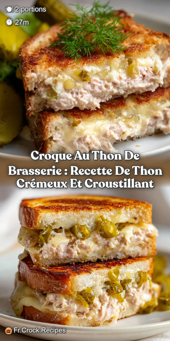 Croque au Thon de Brasserie : Recette de Thon Cr&eacute;meux et Croustillant