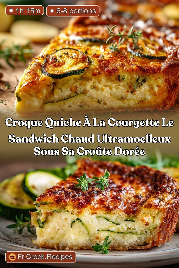 Croque quiche &agrave; la courgette le sandwich chaud ultramoelleux sous sa cro&ucirc;te dor&eacute;e
