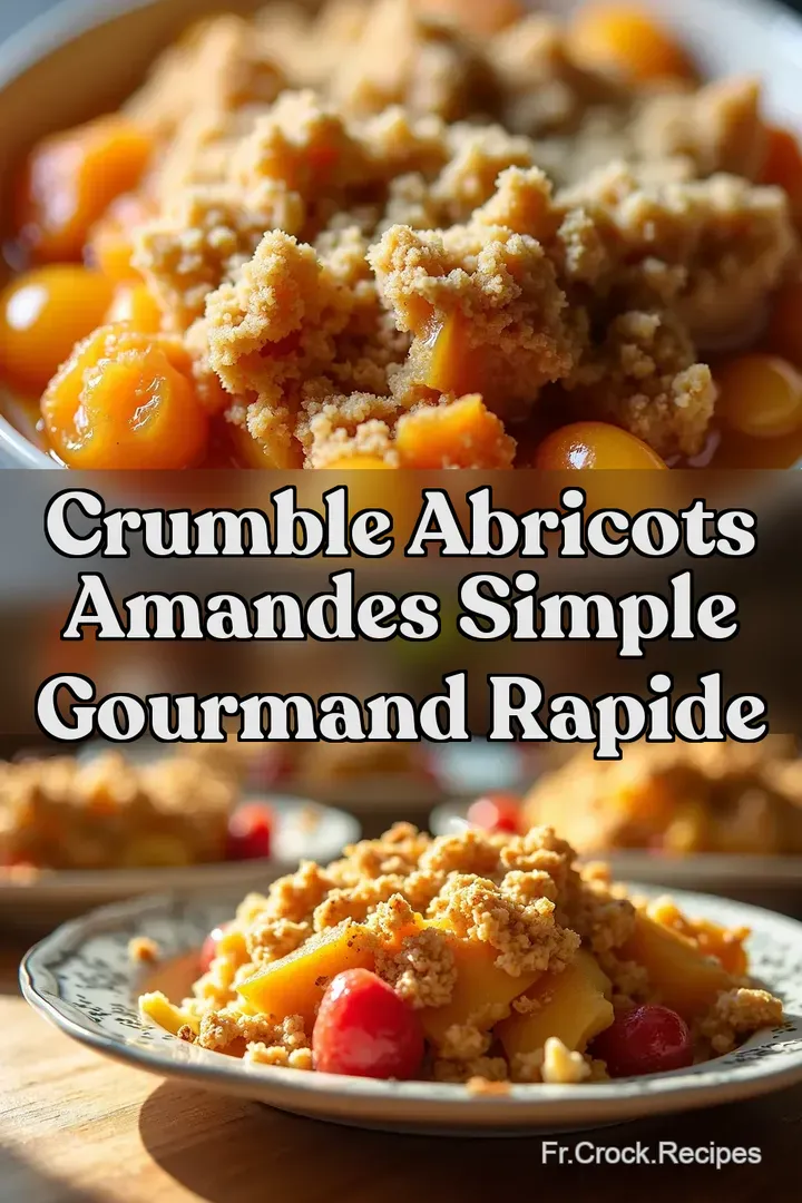 Crumble Abricots Amandes Simple Gourmand Rapide