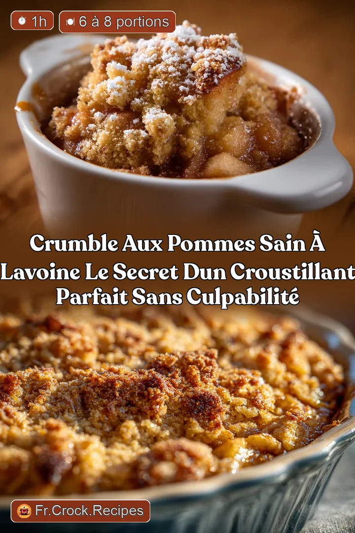 Crumble aux pommes sain &agrave; lavoine le secret dun croustillant parfait sans culpabilit&eacute;