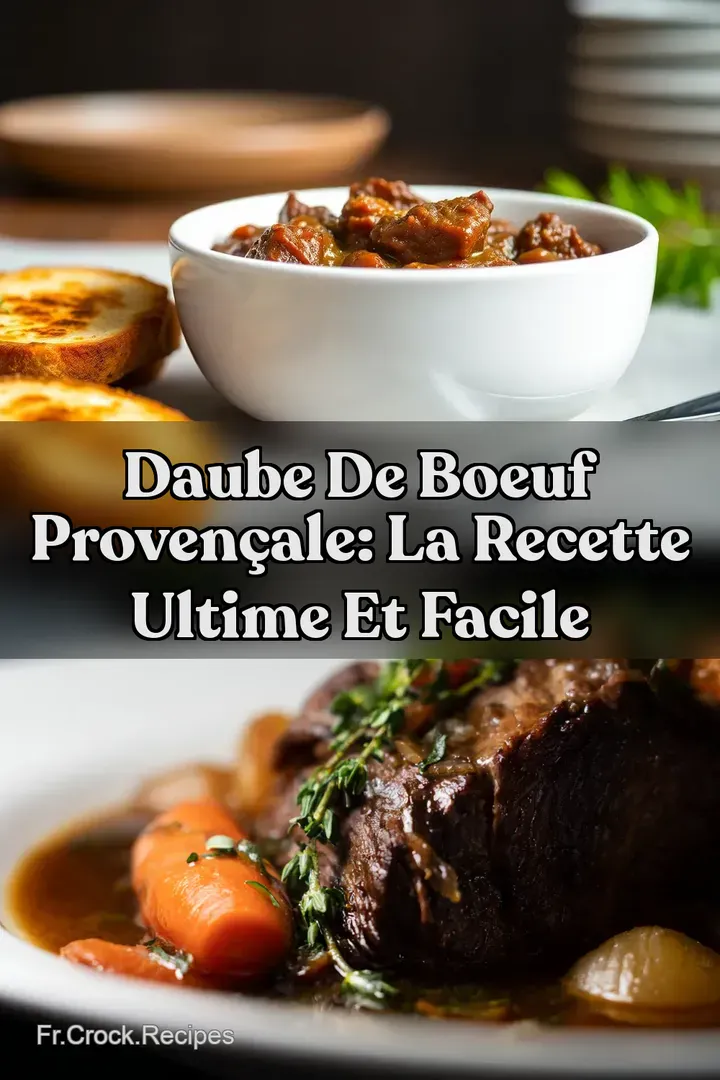 Daube de Boeuf Proven&ccedil;ale: La Recette Ultime et Facile