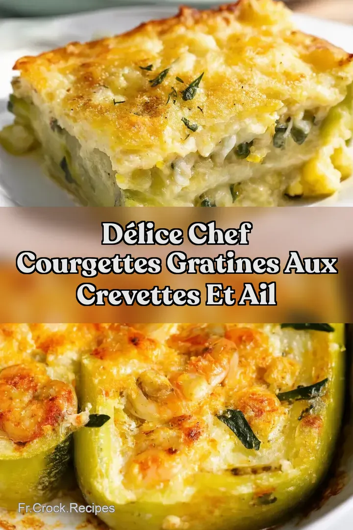 D&eacute;lice Chef Courgettes Gratines aux Crevettes et Ail