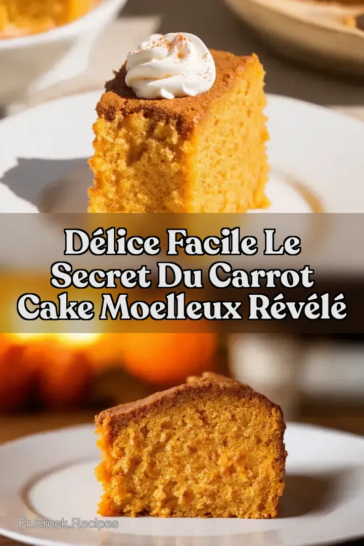 D&eacute;lice Facile Le Secret du Carrot Cake Moelleux R&eacute;v&eacute;l&eacute;