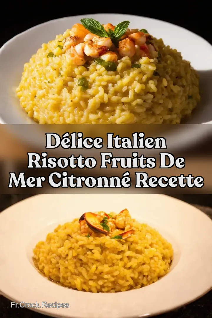 D&eacute;lice Italien Risotto Fruits de Mer Citronn&eacute; Recette