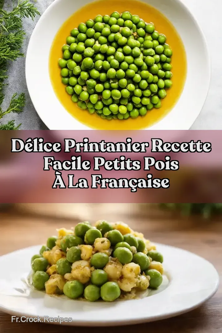 D&eacute;lice Printanier Recette Facile Petits Pois &agrave; la Fran&ccedil;aise