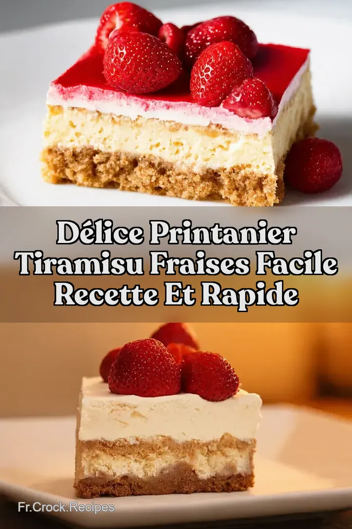D&eacute;lice Printanier Tiramisu Fraises Facile Recette et Rapide