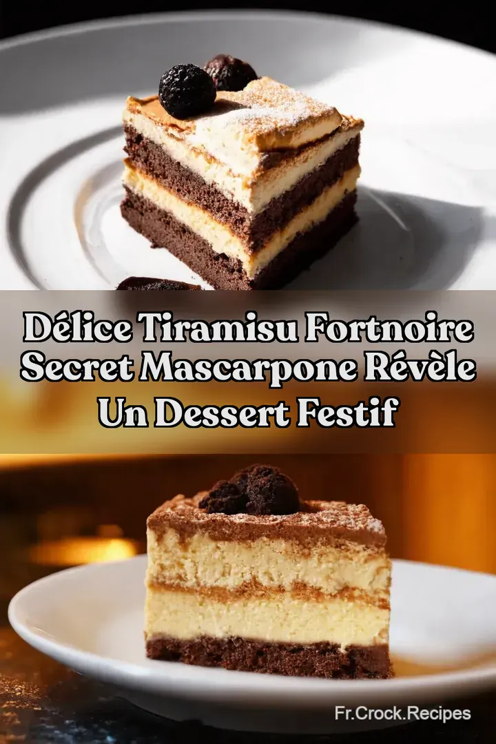 D&eacute;lice Tiramisu FortNoire Secret Mascarpone r&eacute;v&egrave;le un dessert festif