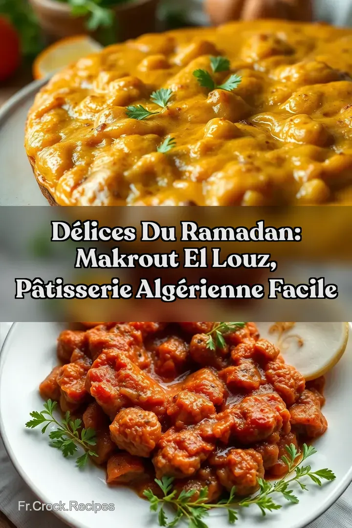 D&eacute;lices du Ramadan: Makrout El Louz P&acirc;tisserie Alg&eacute;rienne Facile