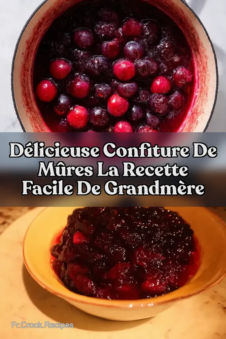 D&eacute;licieuse Confiture de M&ucirc;res La Recette Facile de GrandM&egrave;re