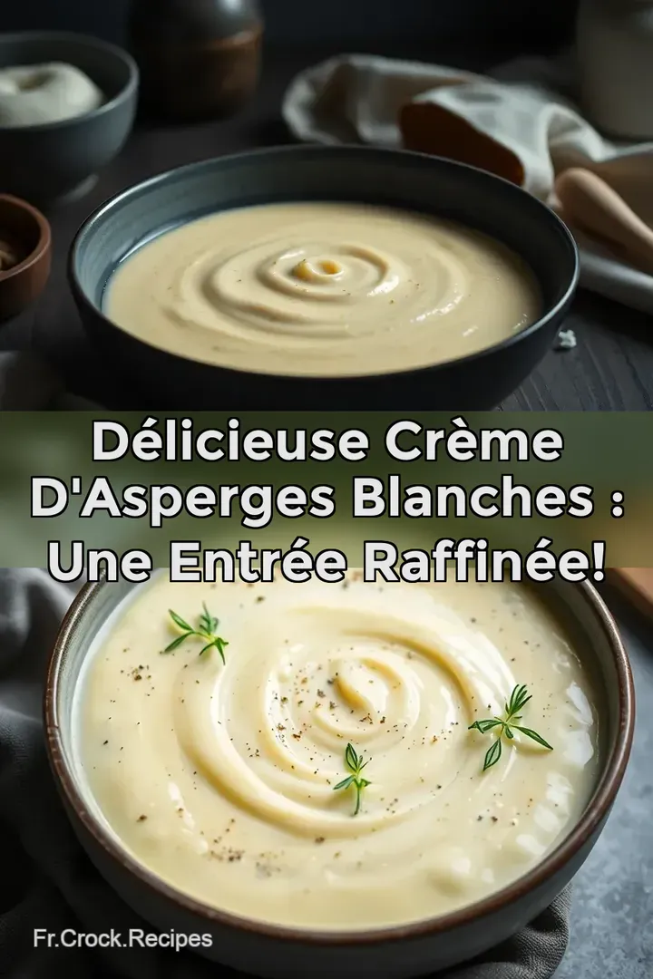 D&eacute;licieuse Cr&egrave;me d Asperges Blanches : Une Entr&eacute;e Raffin&eacute;e!