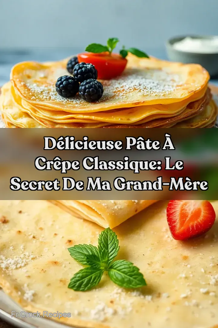 D&eacute;licieuse P&acirc;te &agrave; Cr&ecirc;pe Classique: Le Secret de Ma Grand-M&egrave;re