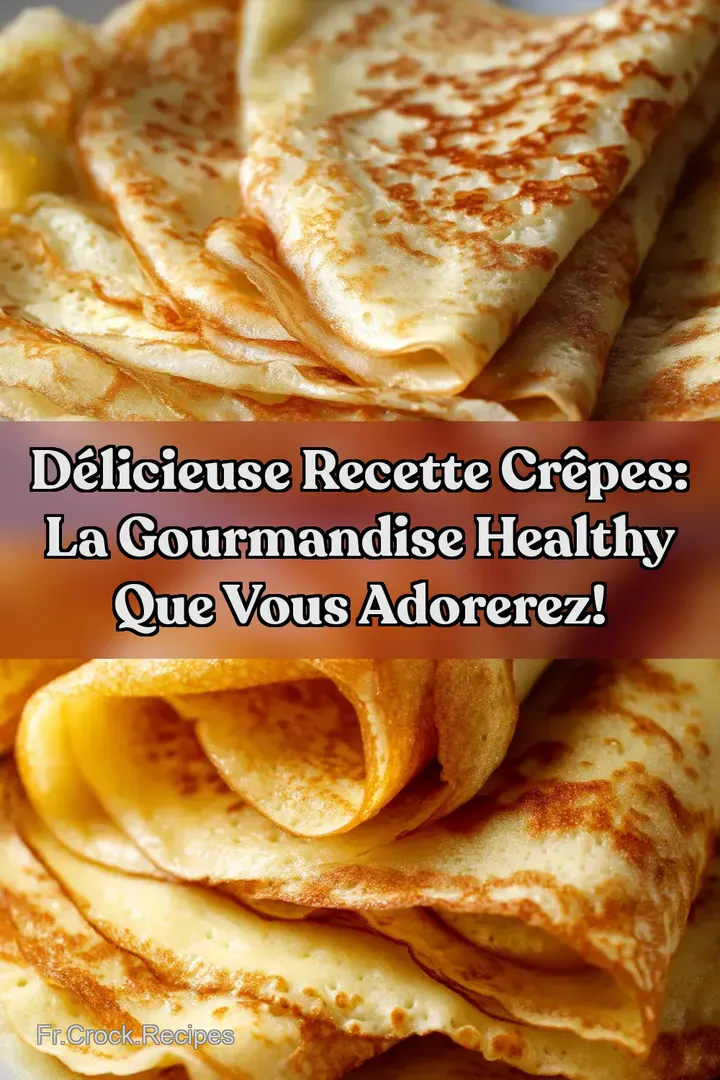 D&eacute;licieuse Recette Cr&ecirc;pes: La Gourmandise Healthy Que Vous Adorerez!