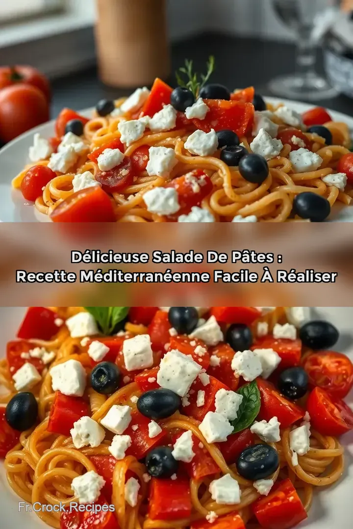 D&eacute;licieuse Salade de P&acirc;tes : Recette M&eacute;diterran&eacute;enne Facile &agrave; R&eacute;aliser