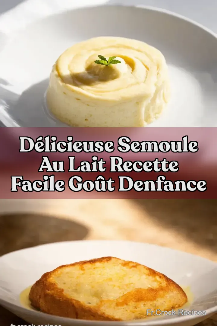 D&Eacute;LICIEUSE Semoule au Lait Recette Facile Go&ucirc;t dEnfance