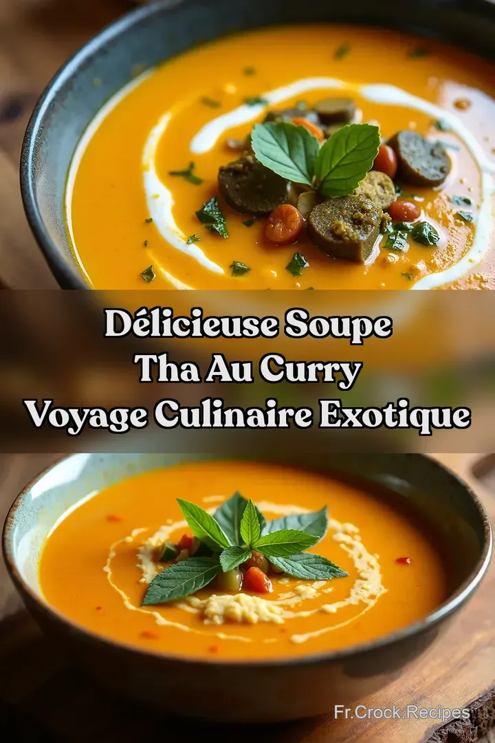 D&eacute;licieuse Soupe Tha au Curry Voyage Culinaire Exotique
