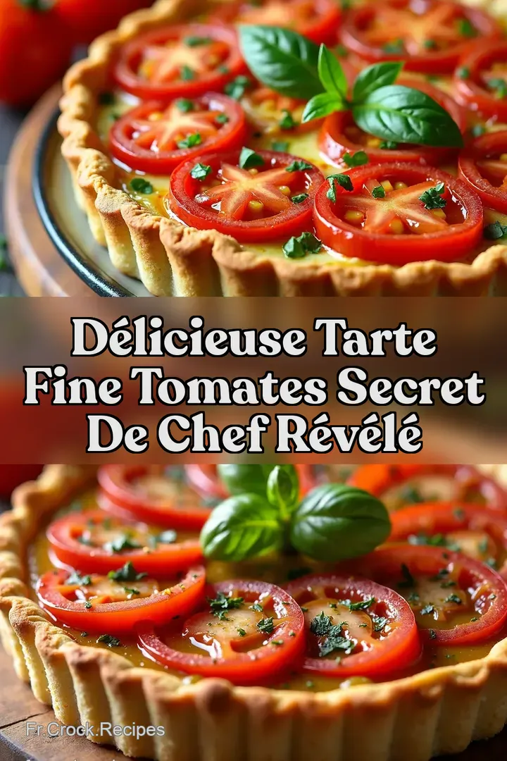 D&Eacute;LICIEUSE Tarte Fine Tomates Secret de Chef R&eacute;v&eacute;l&eacute;