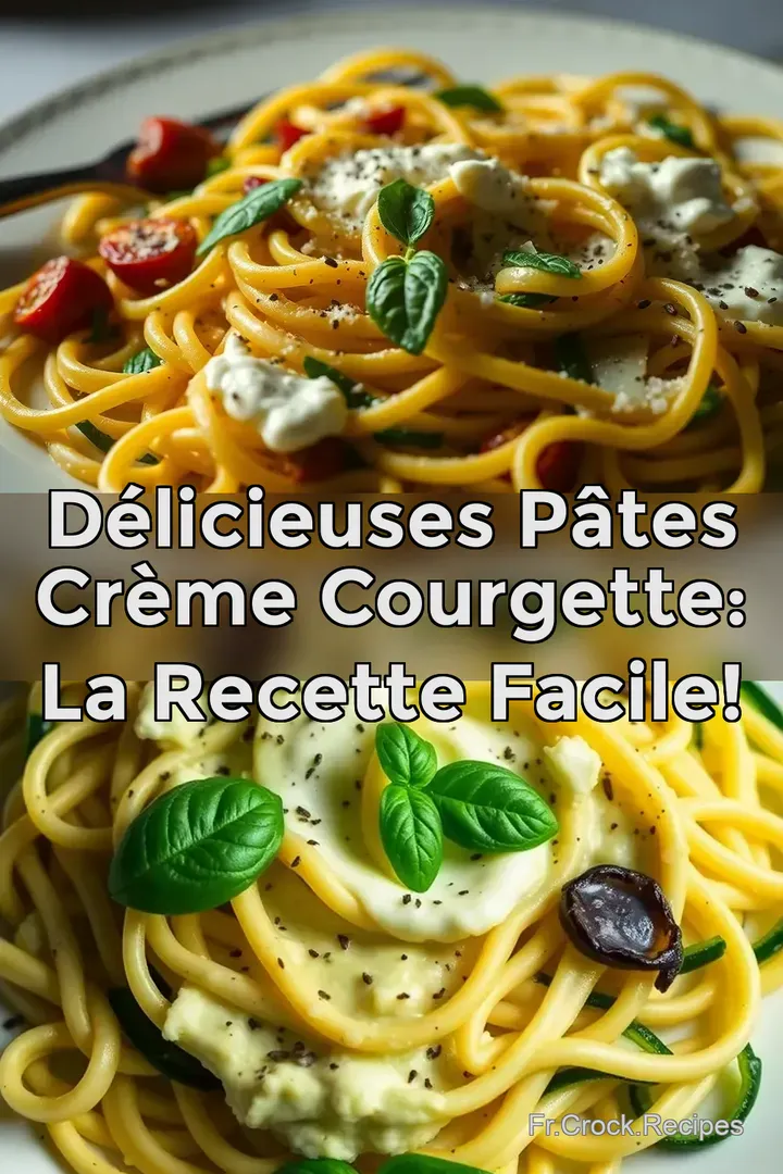 D&eacute;licieuses P&acirc;tes Cr&egrave;me Courgette: La Recette Facile!