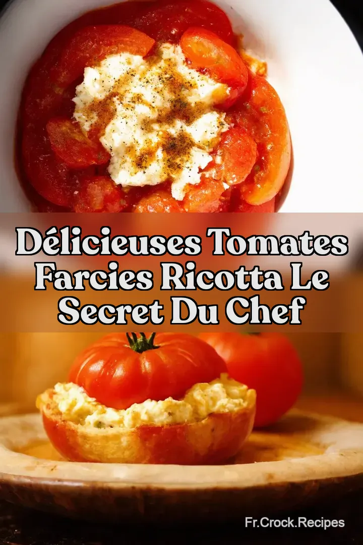 D&eacute;licieuses Tomates farcies ricotta Le secret du chef