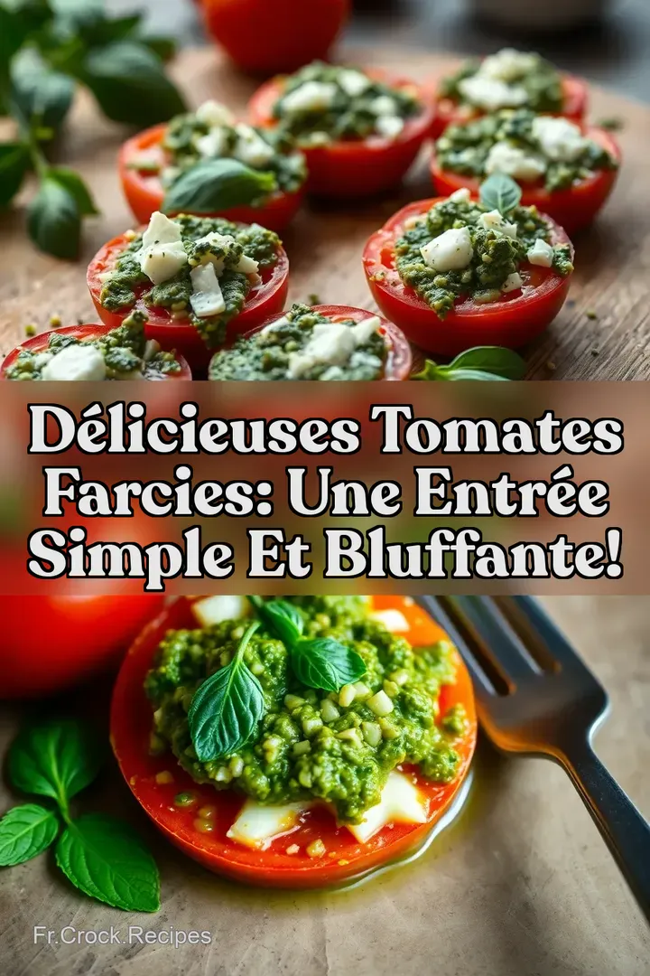D&eacute;licieuses Tomates Farcies: Une Entr&eacute;e Simple et Bluffante!