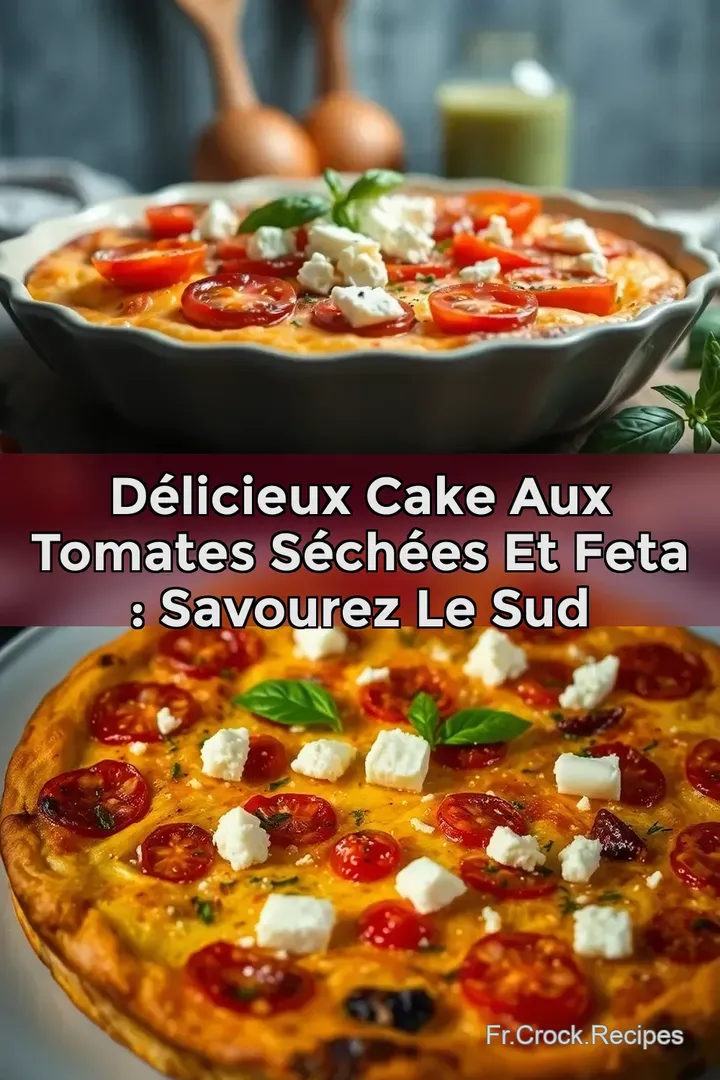D&eacute;licieux Cake aux Tomates S&eacute;ch&eacute;es et Feta : Savourez le Sud