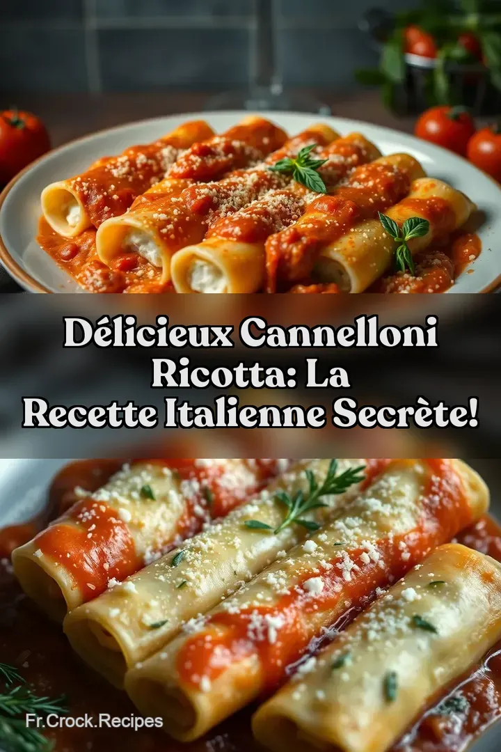 D&eacute;licieux Cannelloni Ricotta: La Recette Italienne Secr&egrave;te!