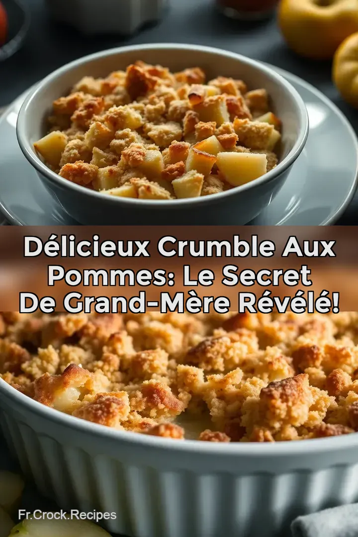 D&eacute;licieux Crumble aux Pommes: Le Secret de Grand-M&egrave;re R&eacute;v&eacute;l&eacute;!