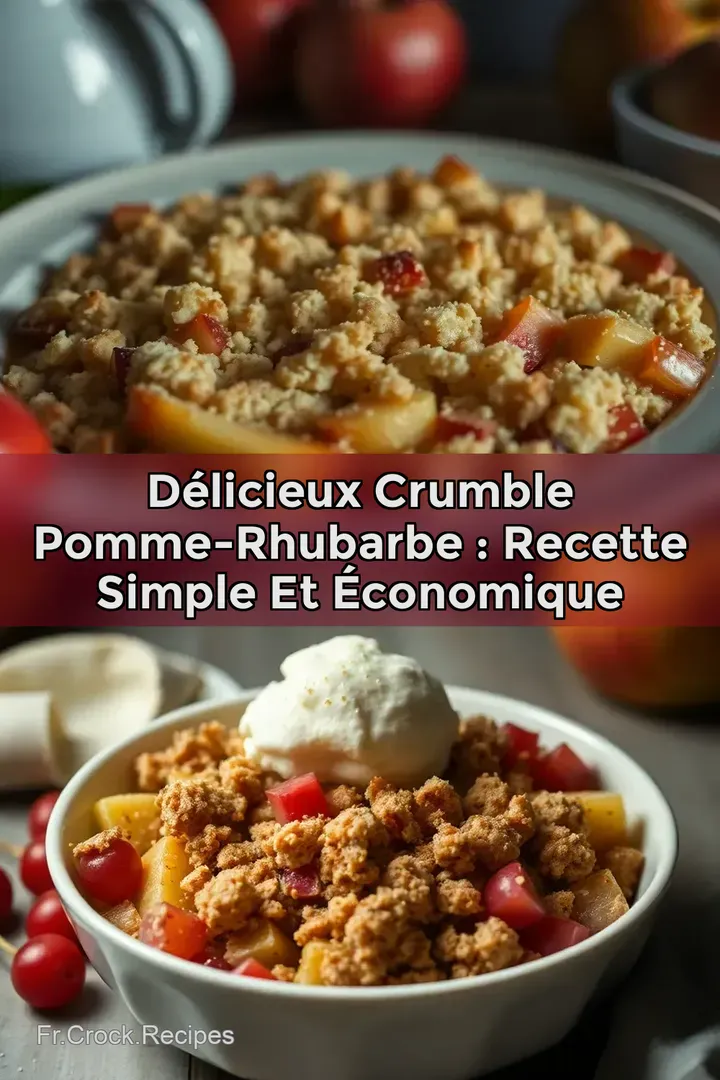 D&eacute;licieux Crumble Pomme-Rhubarbe : Recette Simple et &Eacute;conomique