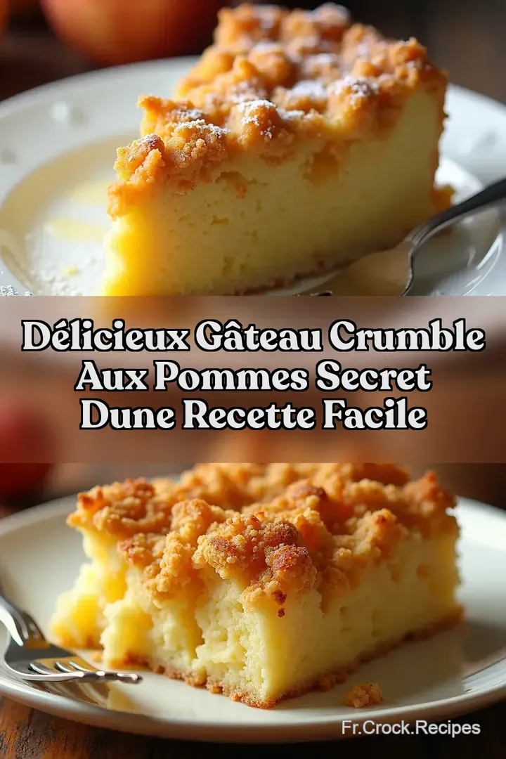 D&eacute;licieux G&acirc;teau Crumble aux Pommes Secret dune Recette Facile