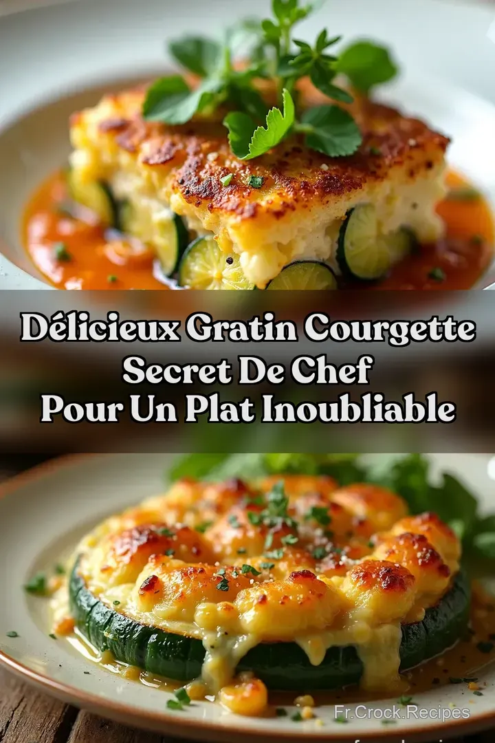 D&eacute;licieux Gratin Courgette Secret de Chef pour un Plat Inoubliable