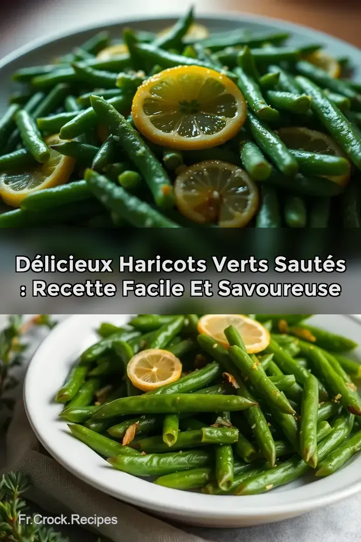 D&eacute;licieux Haricots Verts Saut&eacute;s : Recette Facile et Savoureuse