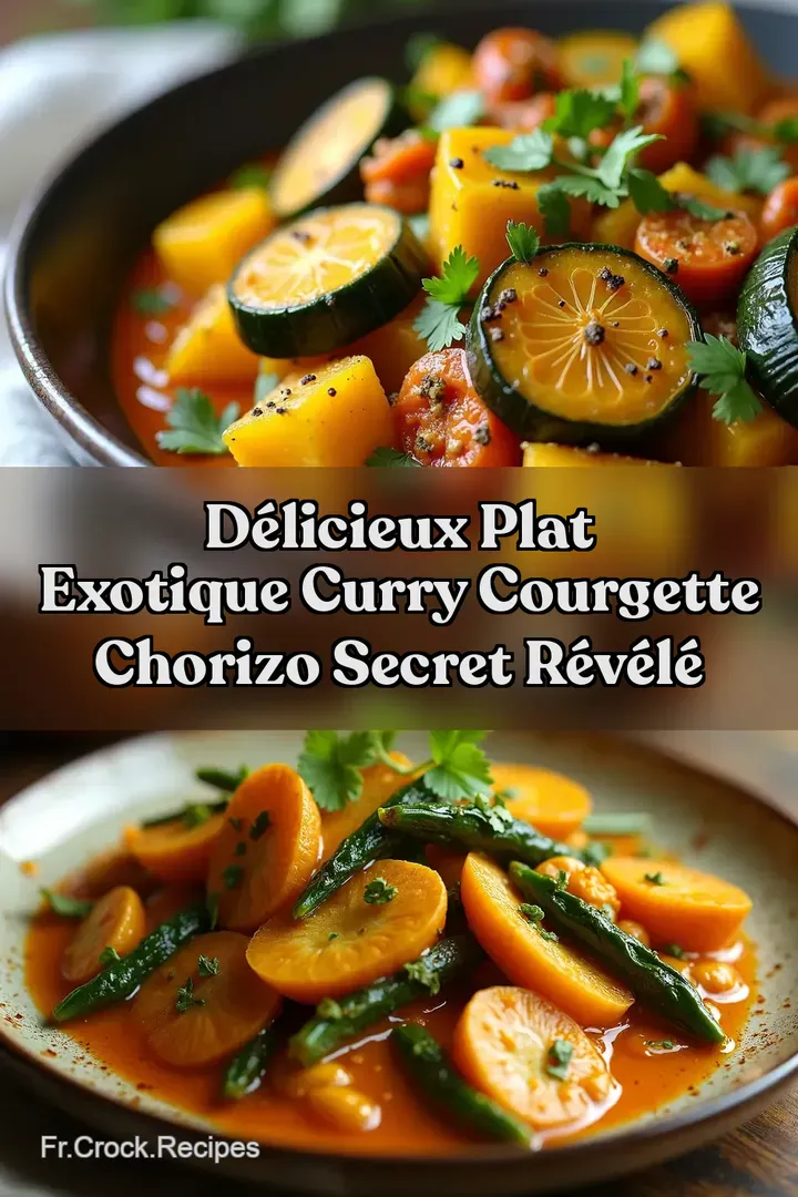 D&eacute;licieux Plat Exotique Curry Courgette Chorizo Secret R&eacute;v&eacute;l&eacute;