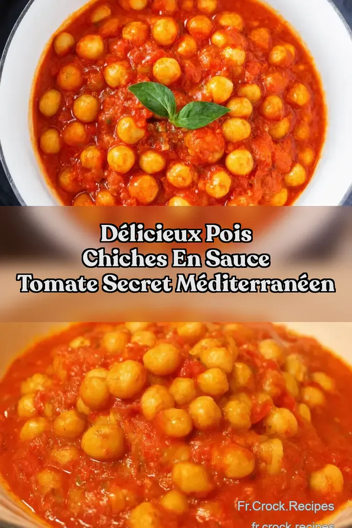 D&eacute;licieux Pois Chiches en Sauce Tomate Secret M&eacute;diterran&eacute;en