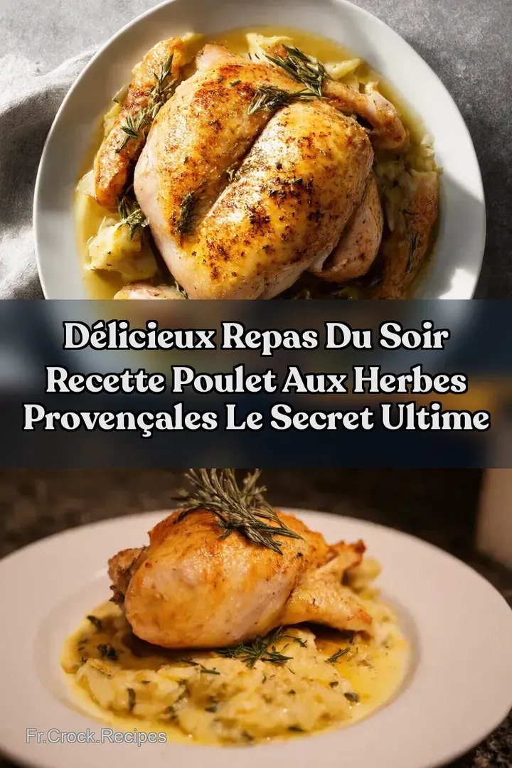 D&eacute;licieux repas du soir recette Poulet aux Herbes Proven&ccedil;ales le Secret Ultime