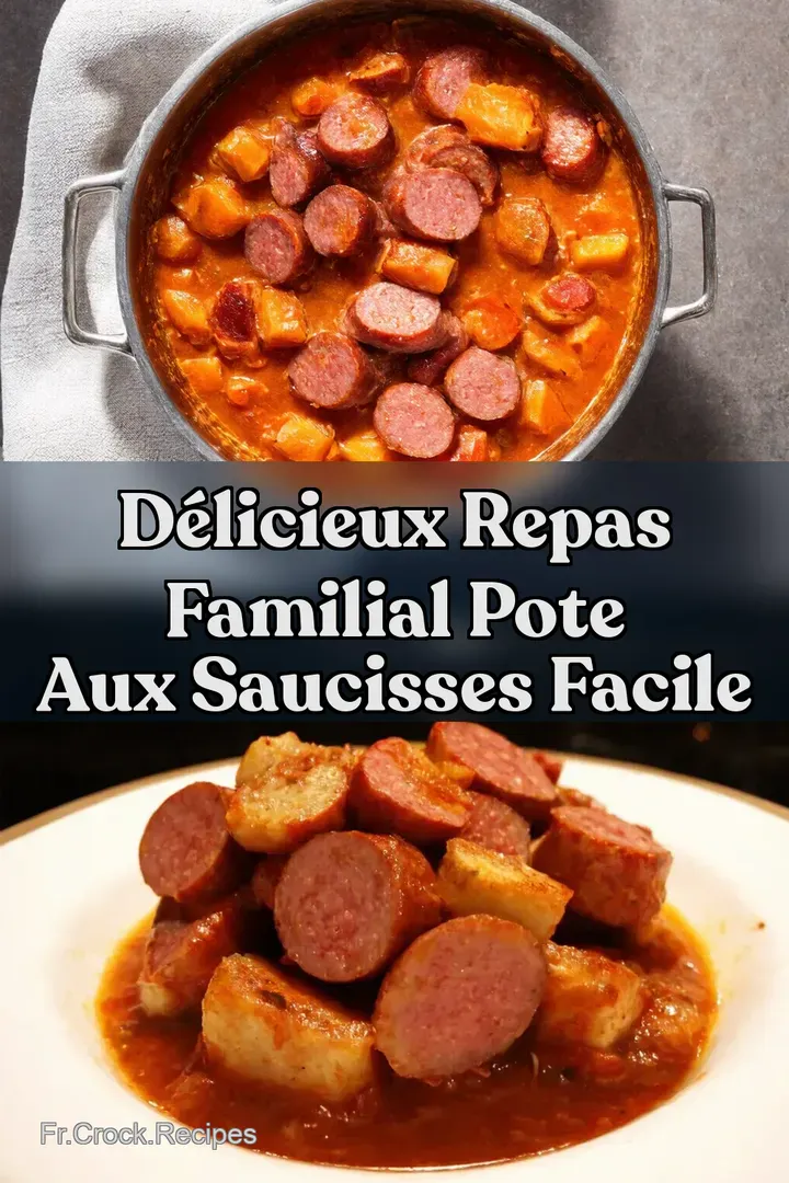 D&eacute;licieux Repas Familial Pote aux Saucisses Facile