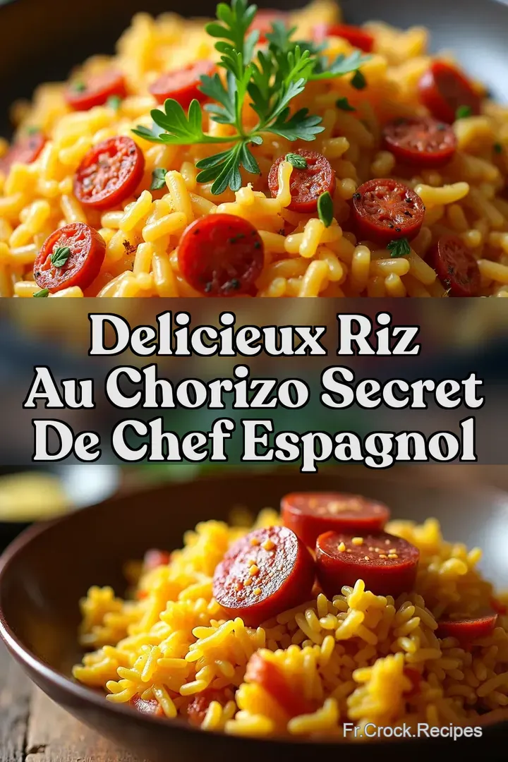 Delicieux Riz au Chorizo Secret de Chef Espagnol