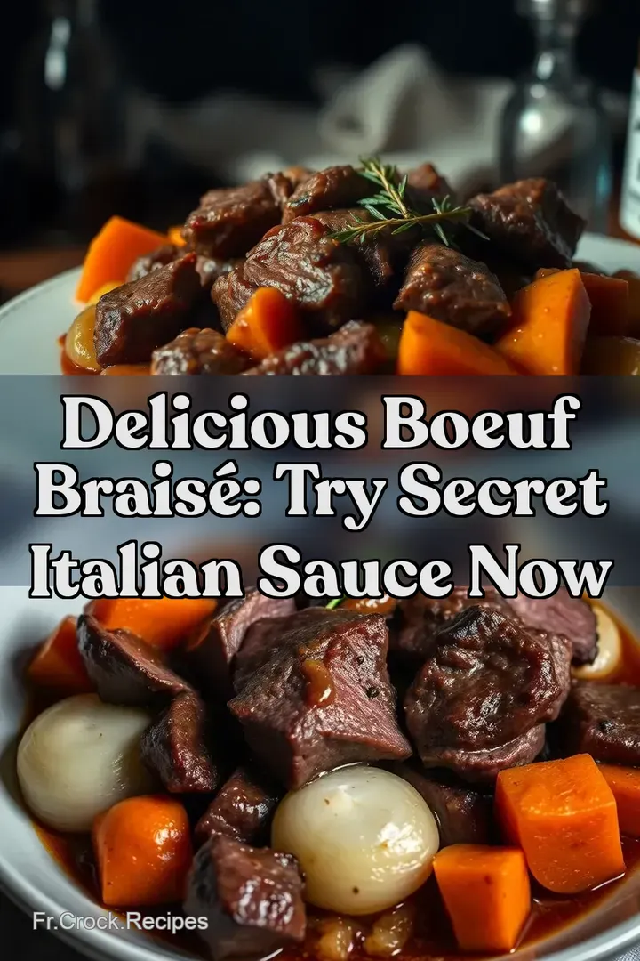 Delicious Boeuf Brais&eacute;: Try Secret Italian Sauce Now