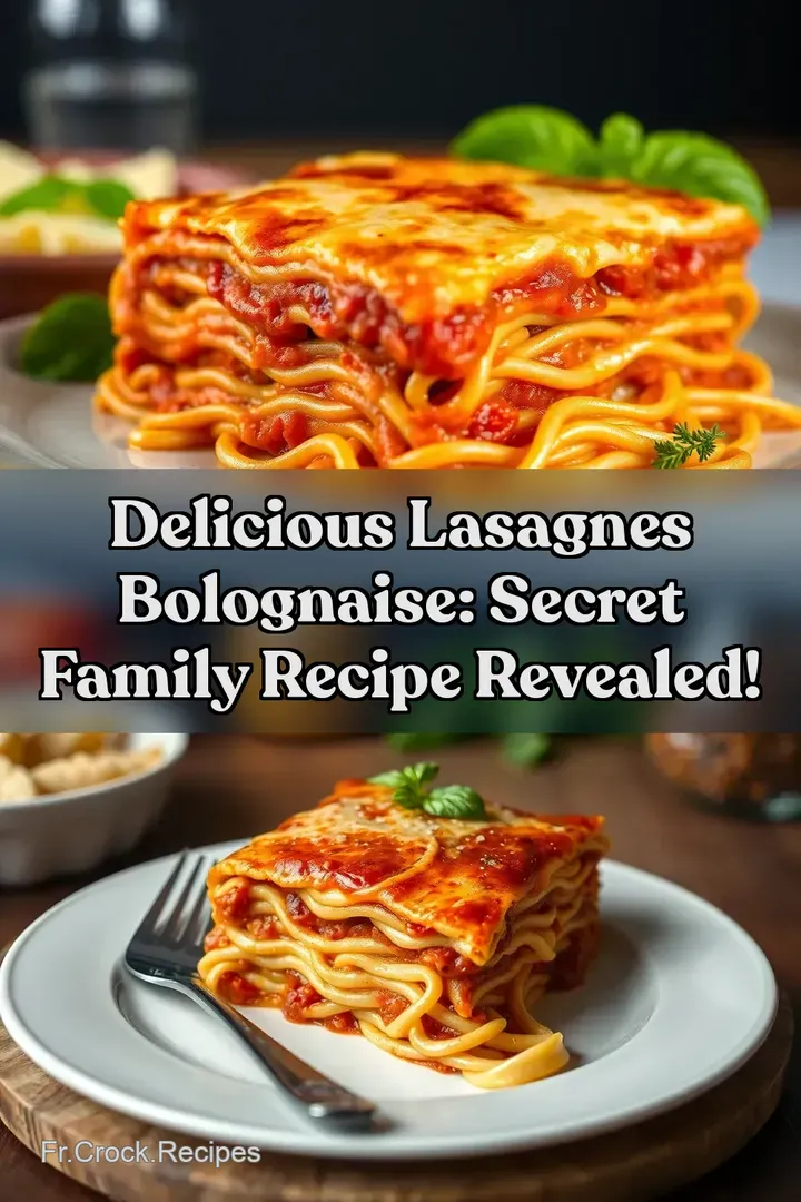 Delicious Lasagnes Bolognaise: Secret Family Recipe Revealed!