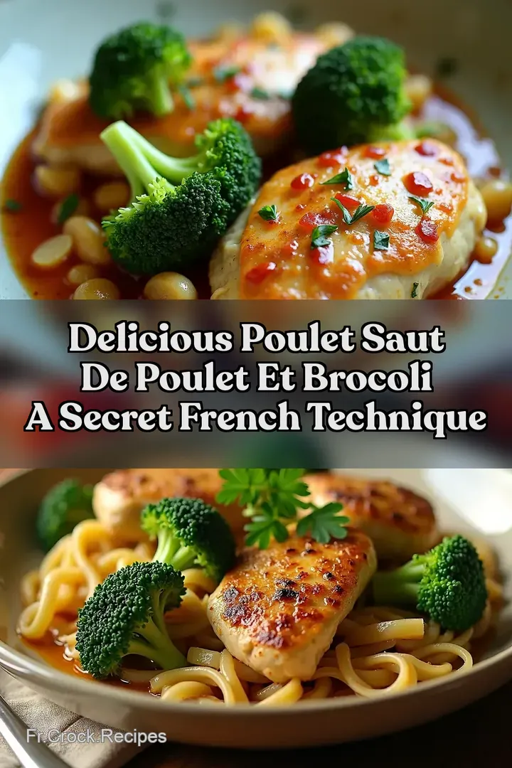 Delicious Poulet Saut de Poulet et Brocoli A Secret French Technique
