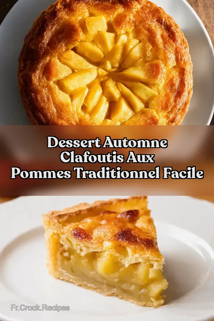 Dessert Automne Clafoutis aux Pommes Traditionnel Facile