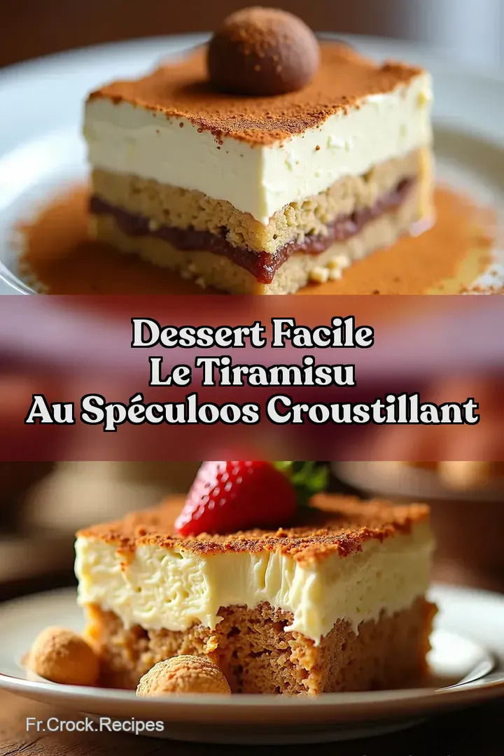 Dessert Facile Le Tiramisu au Sp&eacute;culoos Croustillant