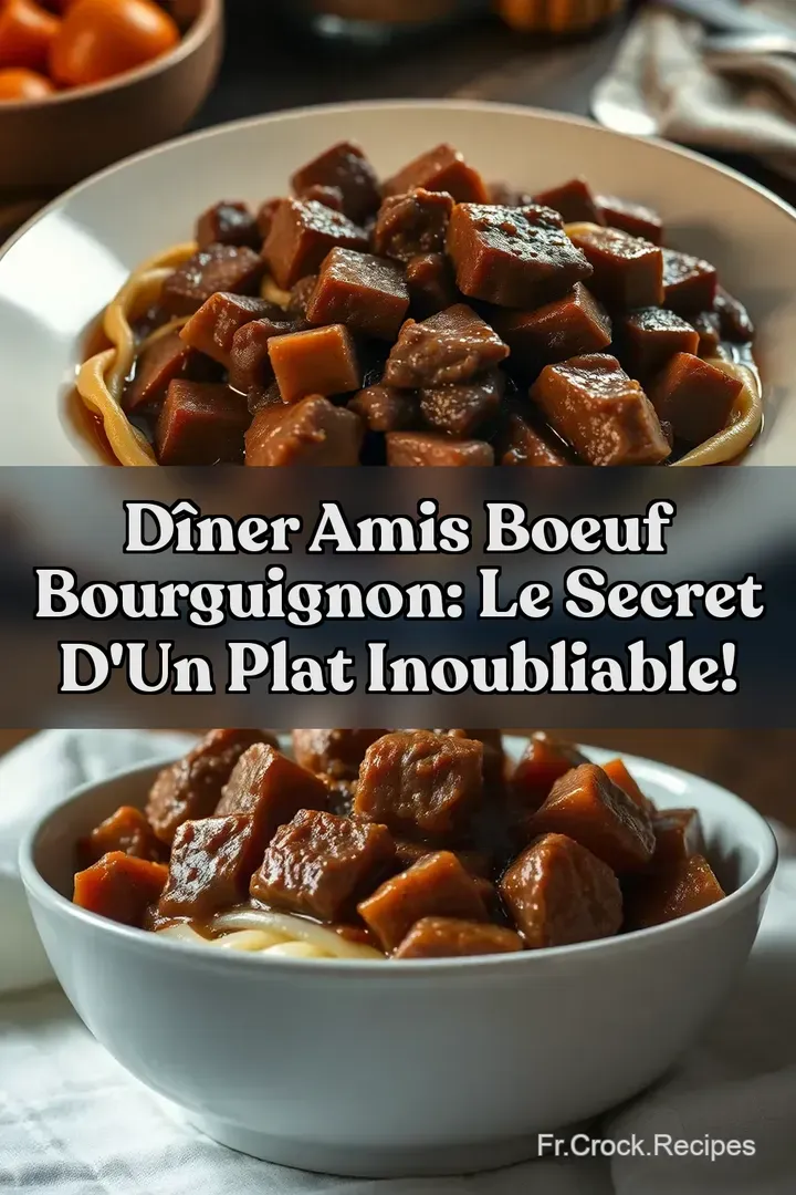 D&icirc;ner Amis Boeuf Bourguignon: Le Secret d un Plat Inoubliable!