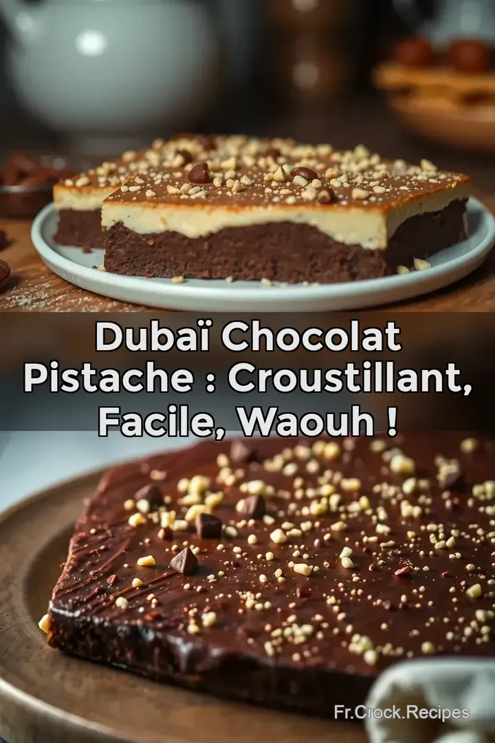 Duba&iuml; Chocolat Pistache : Croustillant Facile WAOUH !